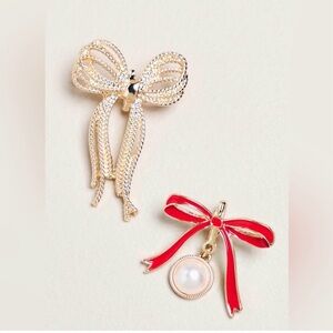 Anthropologie Bow Shoe Charms Set of 2 NWT